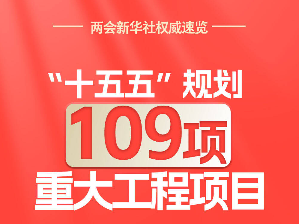 “十五五”规划109项重大工程项目