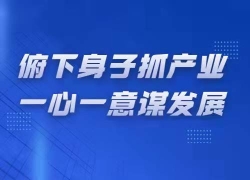 俯下身子抓产业 一心一意谋发展
